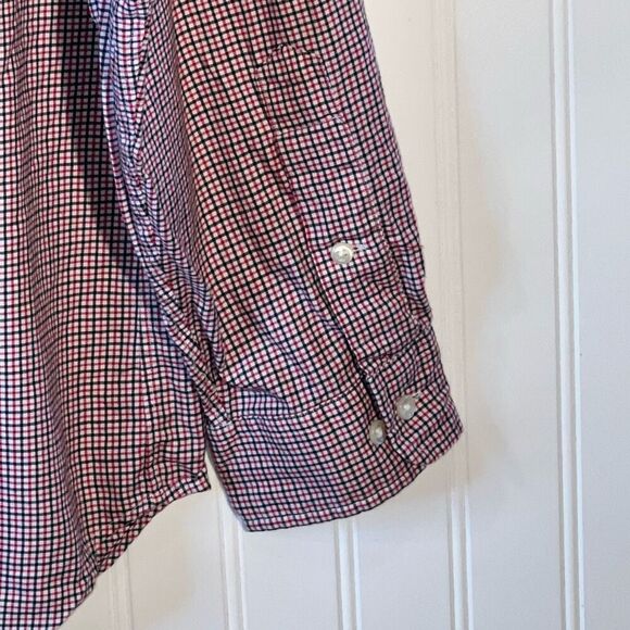Ralph Lauren Shirt Men 17 32/33 Red Black Check Classic Fit Preppy Long Sleeve - Picture 9 of 10